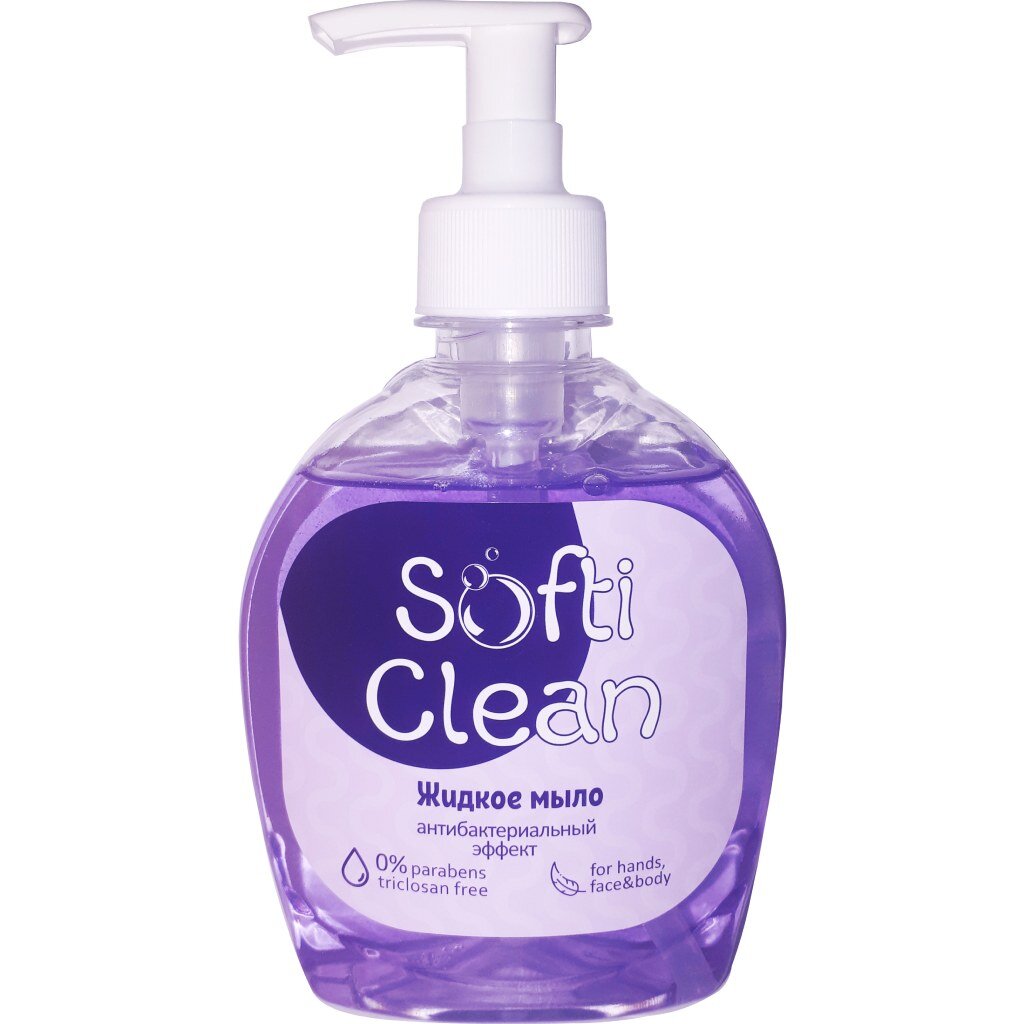Мыло жидкое Softi Clean, антибактериальное, 300 мл антибактериальное жидкое мыло арома колада