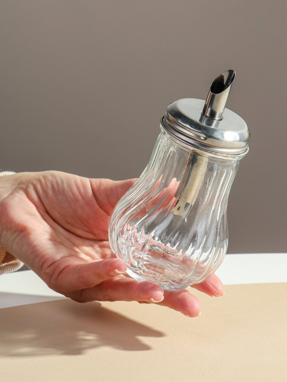 Сахарница нержавеющая сталь, 11 см, с дозатором, Y6-1862