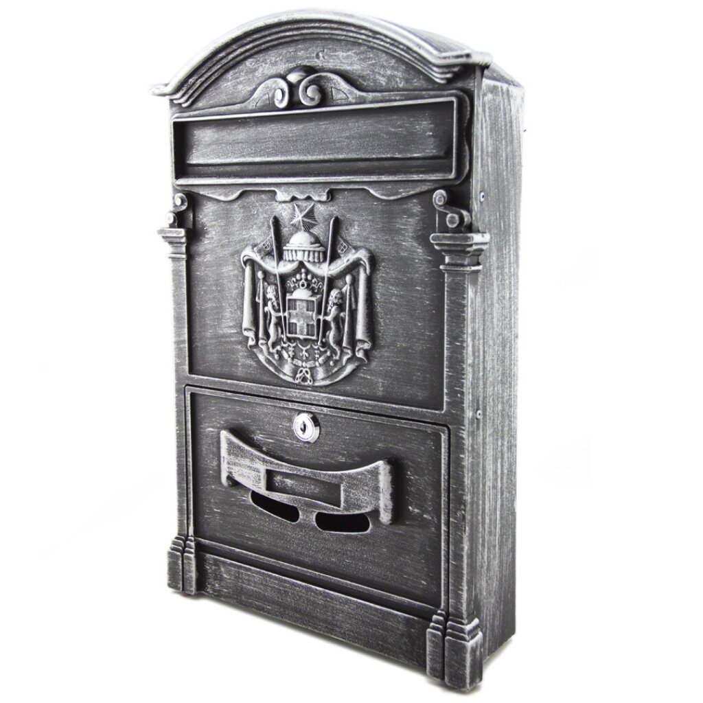 Ящик почтовый с замком, патина серебро, Olimp, MB-01, 07-008.017