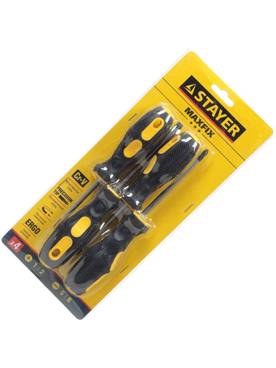 Набор отверток 4 предмета, Stayer, PH1,2/ SL, Master, 2513-H4_z01