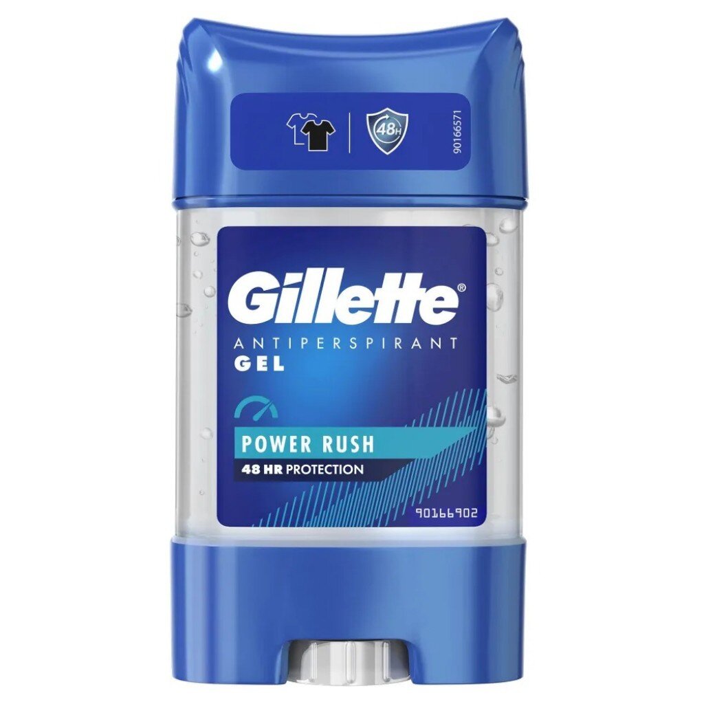 Дезодорант Gillette, Power Rush Антиперспирант, для мужчин, гель, 70 мл гель stylist pro тонизирующий для мужчин 400 мл