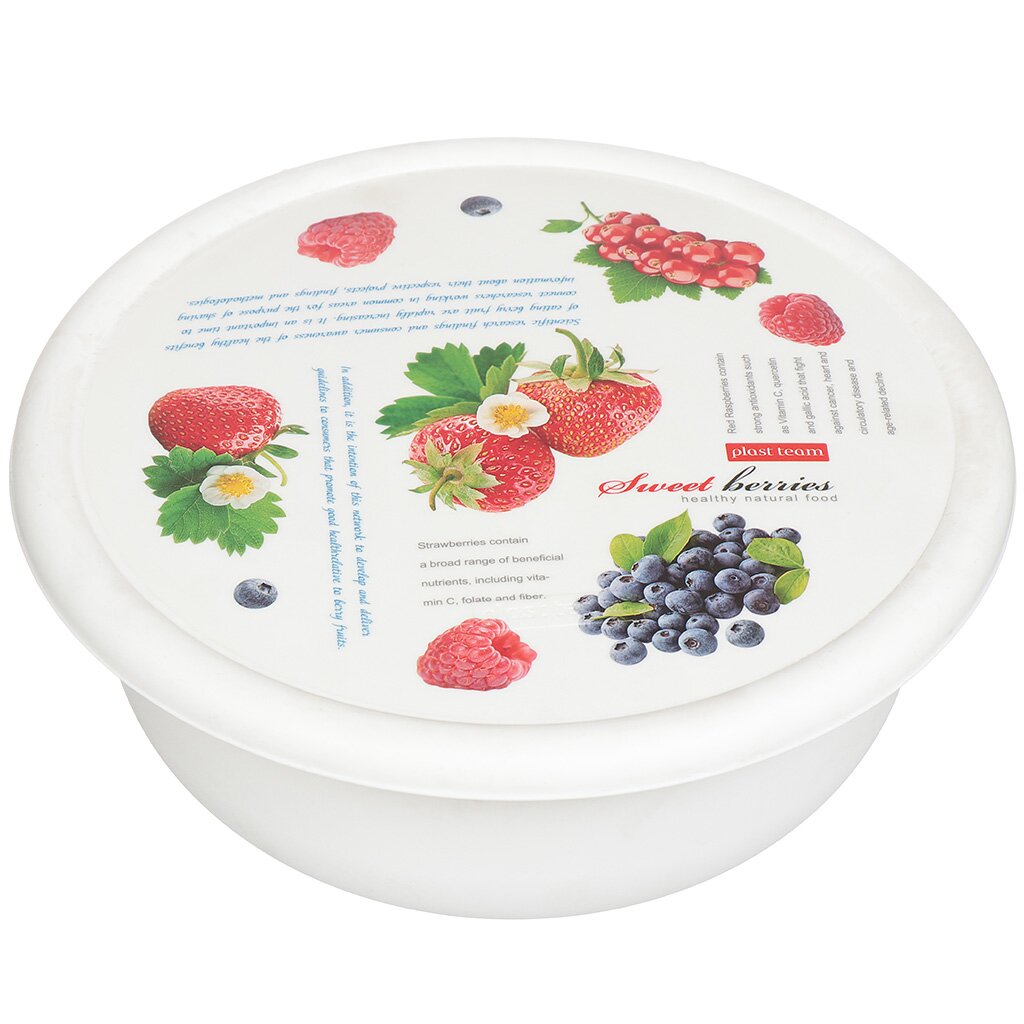 Контейнер пищевой пластмассовый Plast team Berry PT2452IML-24РN, 3.2 л