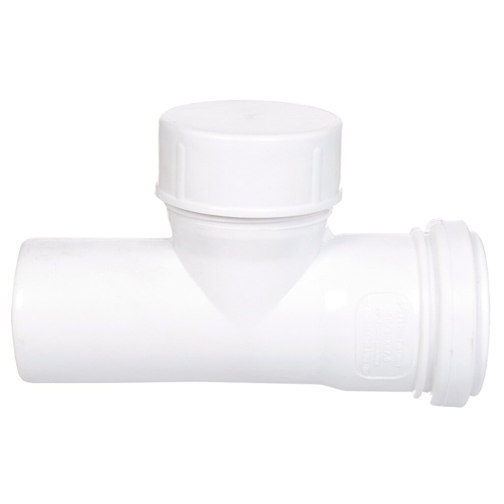 Ревизия канализационная 50 мм, РосТурПласт, белая, 24562 заглушка канализационная 50 мм ростурпласт белая 24549