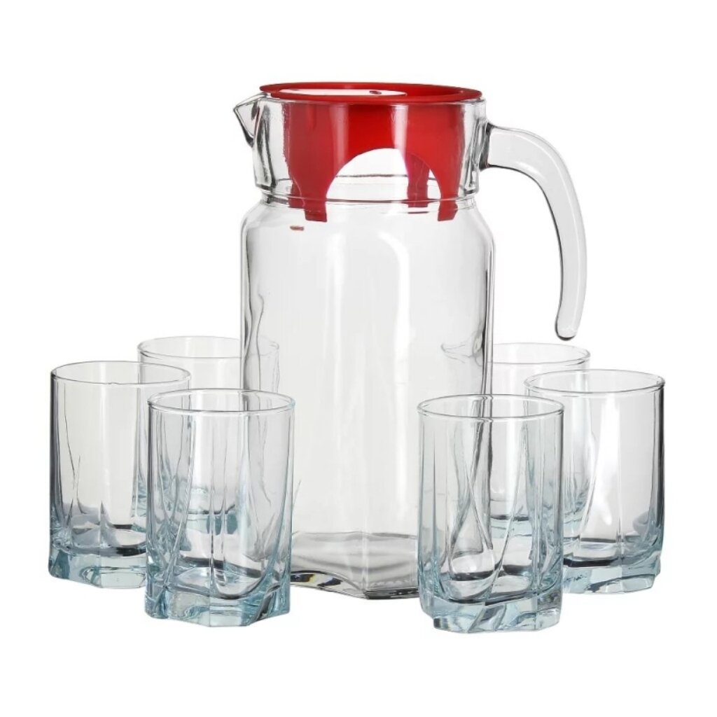Набор для сока стекло, 7 предметов, Pasabahce, Луна, 97328B набор стеклянных стаканов smart solutions