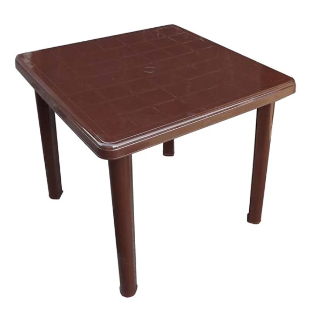 Стол пластик, Стандарт Пластик Групп, 80х80х71 см, квадратный, пластиковая столешница, шоколадный письменный стол шведский стандарт