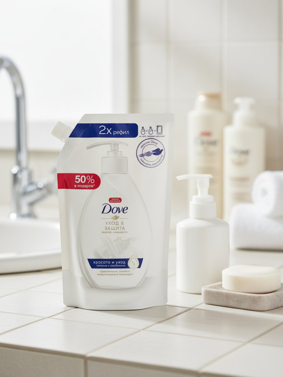 Мыло жидкое Dove, Красота и уход, 500 мл