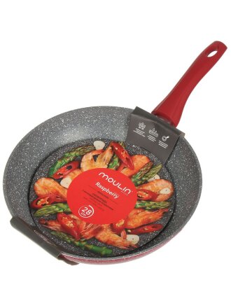 Сковорода алюминий, 28 см, антипригарное покрытие, Moulin villa, Raspberry, индукция, RSB-28-I