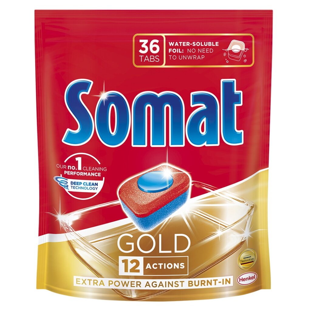 Таблетки для посудомоечной машины Somat, Gold, 36 шт в Москве: цены, фото,  отзывы - купить в интернет-магазине Порядок.ру