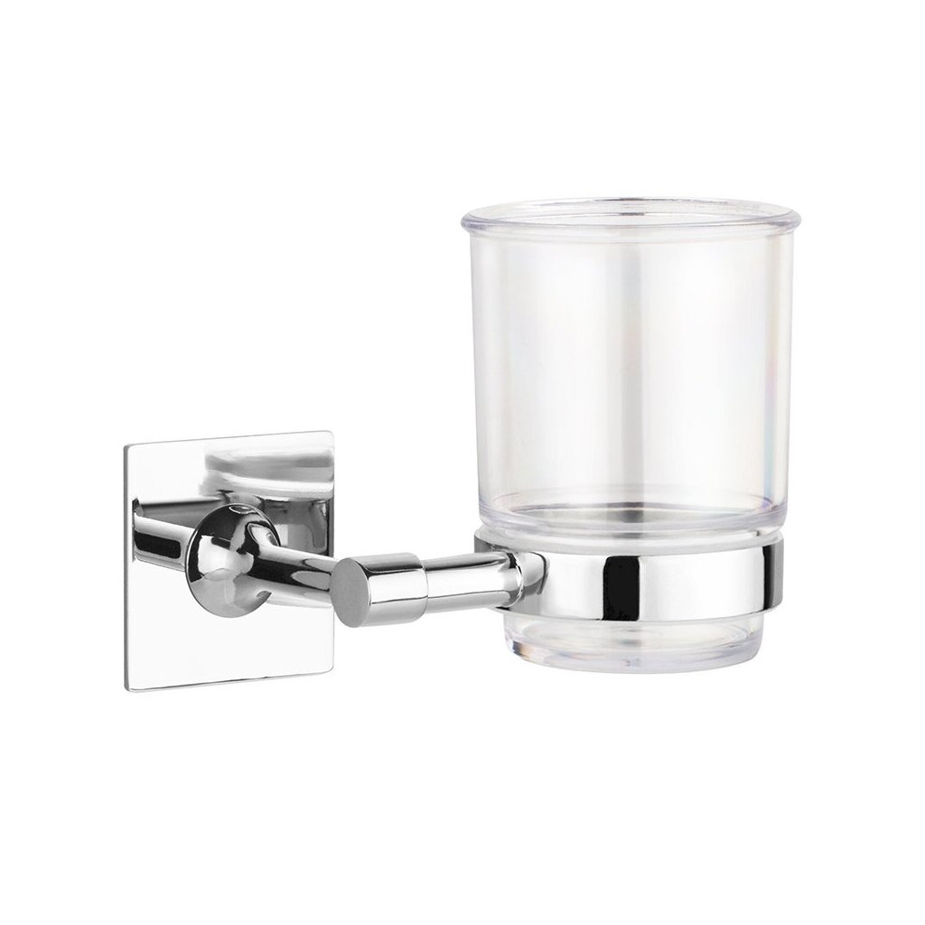 Держатель стакана для ванной, хром, Kleber, Expert, KLE-EX044 двойной крючок для ванной kleber