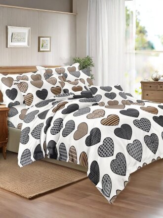 Постельное белье 1.5-спальное, простыня 150х220 см, 1 наволочка 70х70 см, пододеяльник 145х215 см, Майская ночь, полисатин, Ориг 11/064-AC/May