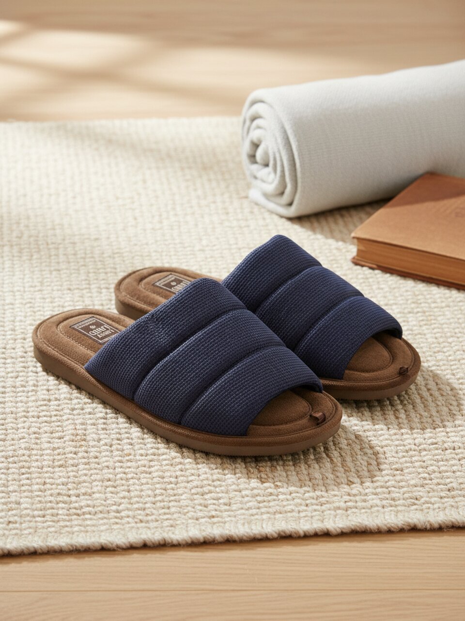 Тапки для мужчин, полиэстер, ЭВА, в ассортименте, р. 43, открытые, Lucky Land, 5091M-CH-O