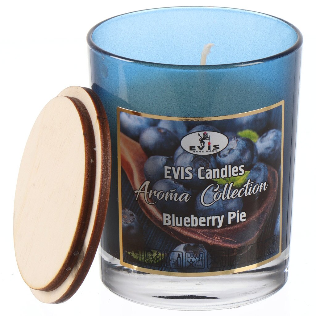Свеча ароматическая, Кэди- Blueberry Pie, в стекле, 24 0182 1021 01 32 богатство аромата свеча фигурная лакированная солнце и луна 57