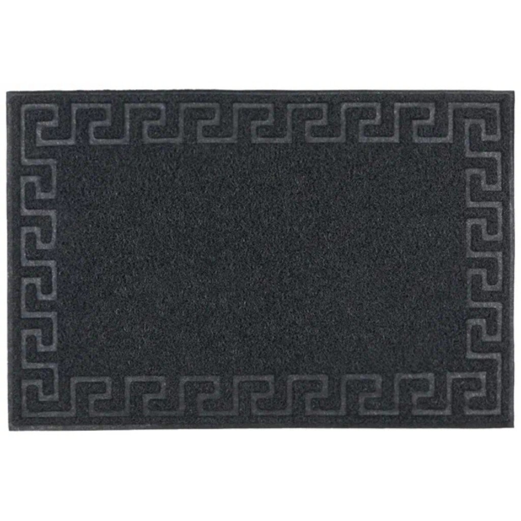 Коврик придверный, 50х80 см, прямоугольный, резина, черный, Spongy Меандр, Sunstep, 38-313