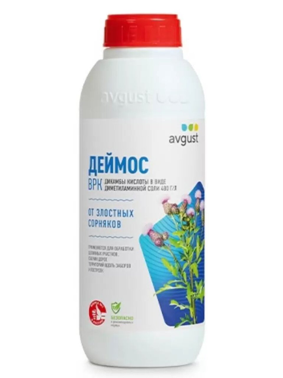Гербицид Деймос, от сорняков, 900 мл, для очистки целинных участков, дорожек, площадей вдоль заборов и прочих территорий, Avgust