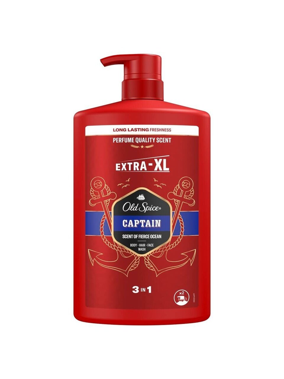 Гель для душа и шампунь Old Spice, 3 в 1 Captain, для мужчин, 1 л