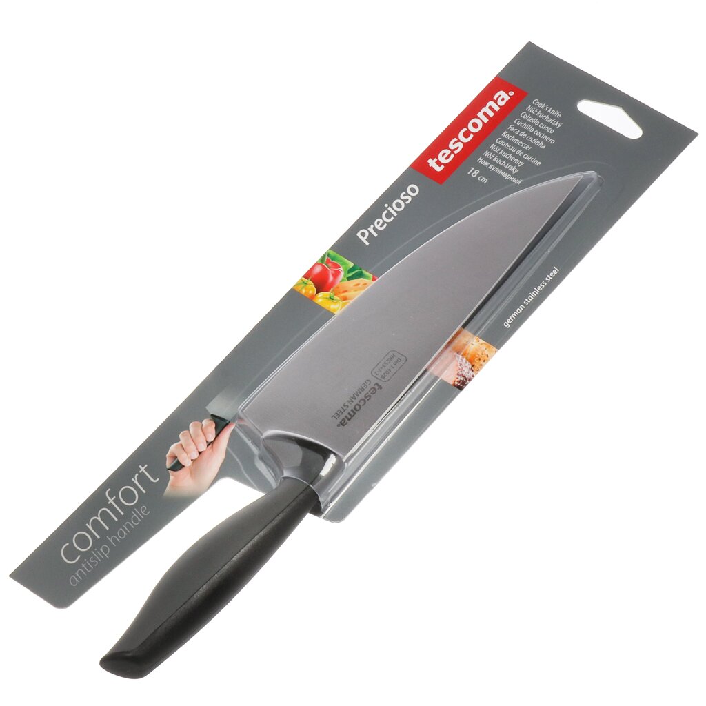 Нож кухонный Tescoma, Precioso, поварской, нержавеющая сталь, 18 см, 881229 форма для круглых равиоли tescoma