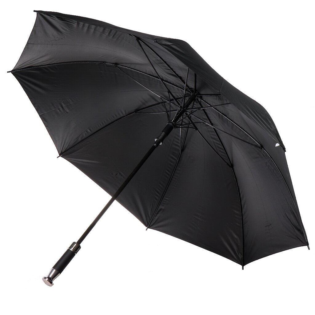 Зонт унисекс, автомат, 8 спиц, 70 см, полиэстер, черный, Y822-057 зонт для женщин механический трость 24 спицы 65 см полиэстер синий y822 051