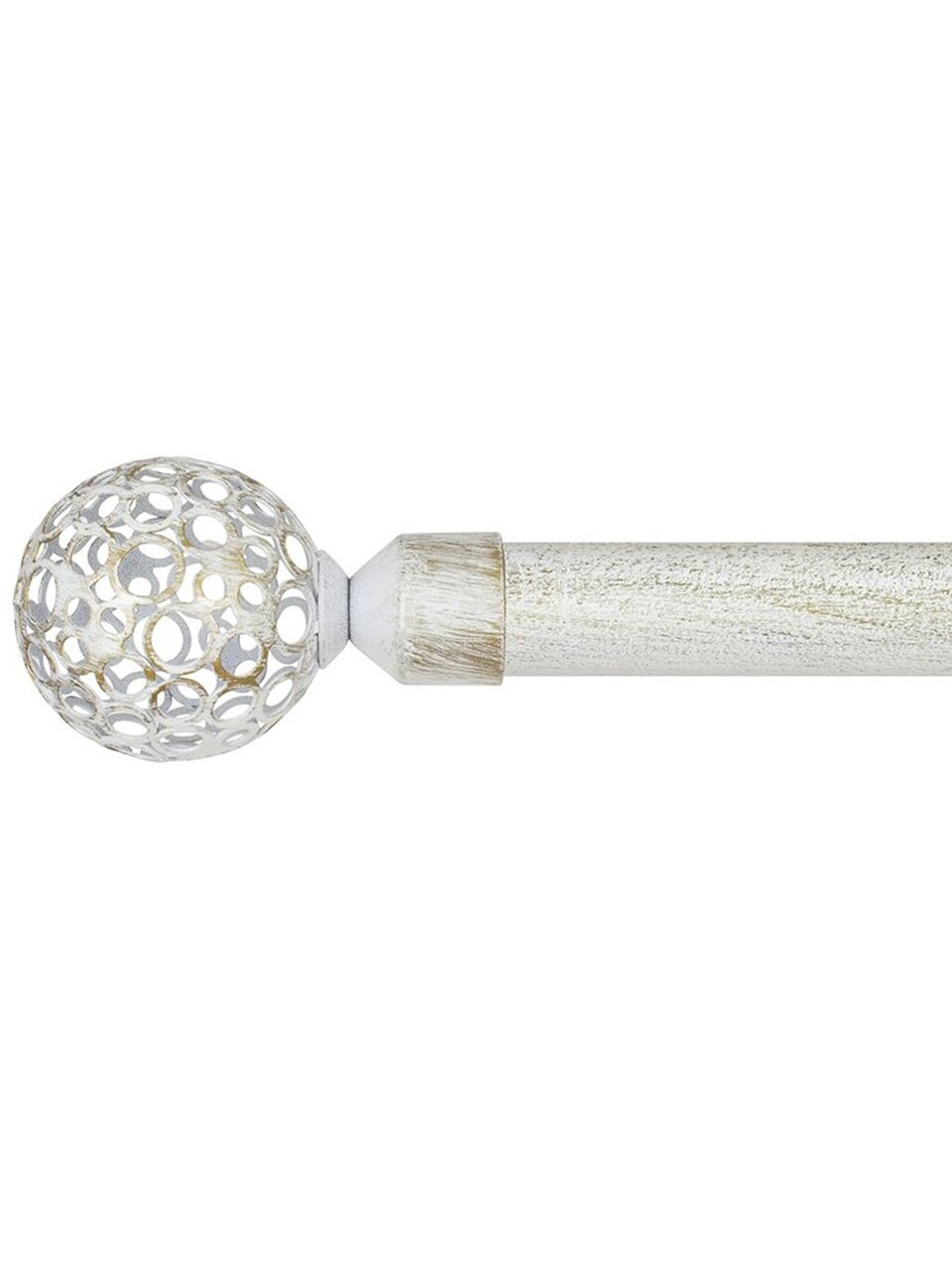 Наконечник карнизный Лацио, диаметр 25 мм, белое золото, в тубе, СН-25-202-33