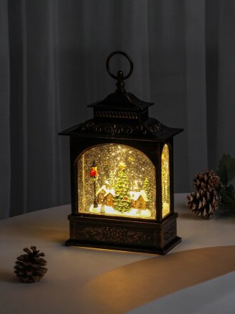 Фонарь Пейзаж с елкой