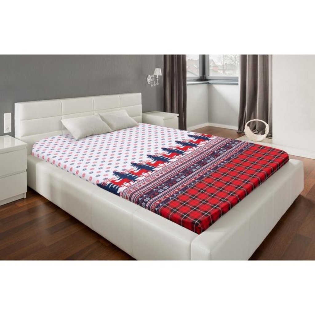 Простыня на резинке &amp;quot;Этель&amp;quot; 140х200х25 см, &amp;quot;Зимняя сказка&amp;quot;, Синий, Бязь, 100% хлопок, 5266675