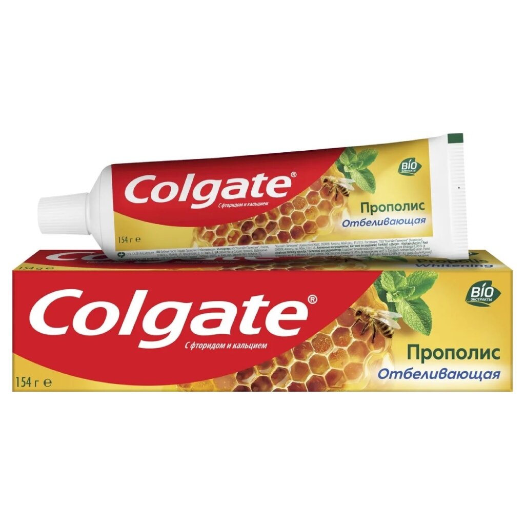 Зубная паста Colgate, Прополис Отбеливающая, 100 мл global white отбеливающая зубная паста whitening max shine