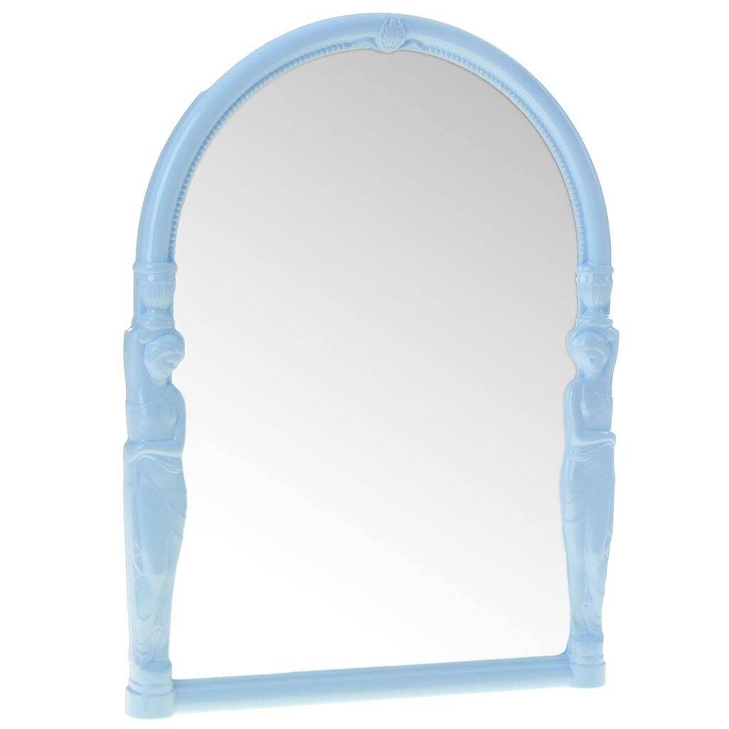 Зеркало 42.9х58 см, полукруглое, светло-голубое, Berossi, Viva Ellada, АС 16008000 зеркало настенное 75х75 см пластик круглое y4 5287