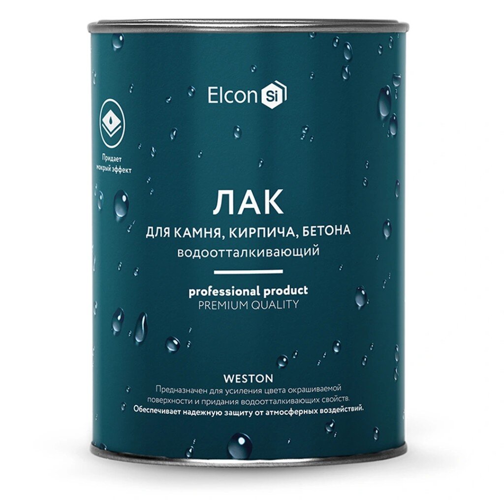 Лак Elcon, Weston, 00-00002947, по камню, водно-дисперсионный, для внутренних и наружных работ, 0.9 л