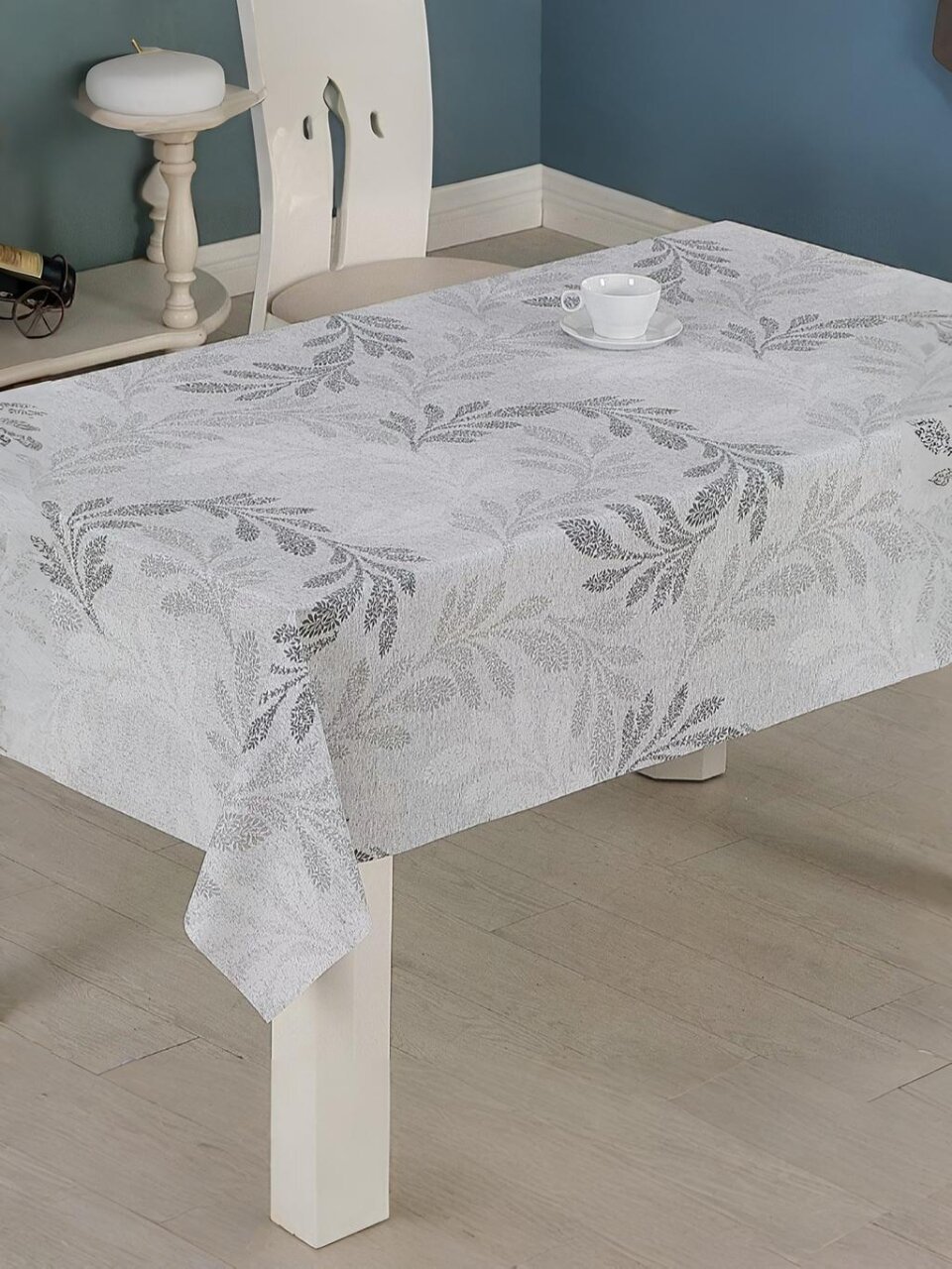 Клеенка Silvano, Элегия, 1.39х20 м, ПВХ на тканевой основе, белая, PW195-R525-1