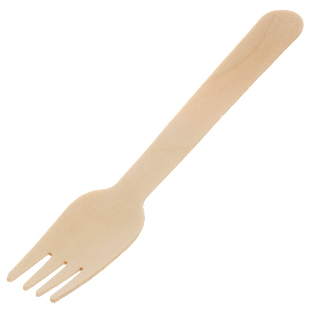Вилка одноразовая 12 шт, 160 мм, дерево, Grifon, Bio, 105-326