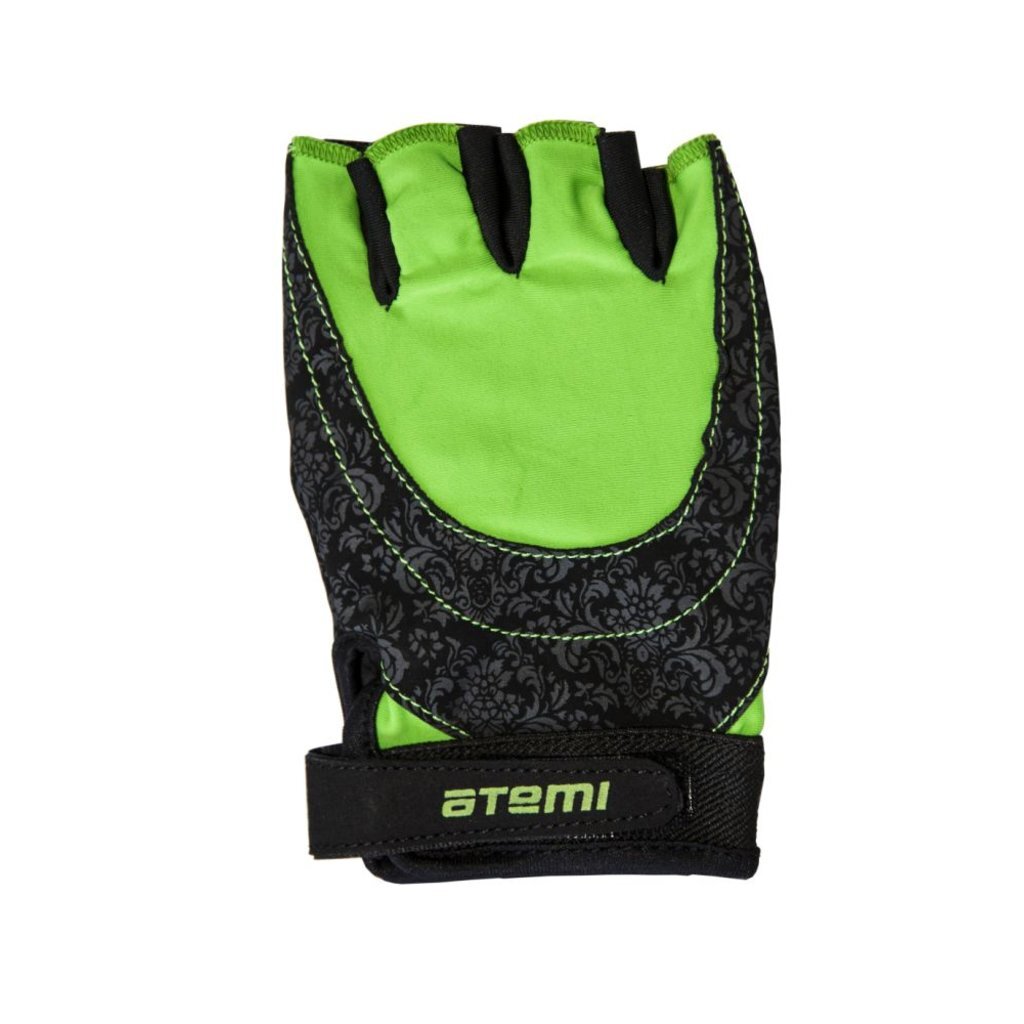Перчатки для фитнеса Atemi, AFG06GNL, черно-зеленые, размер L, 00000100934
