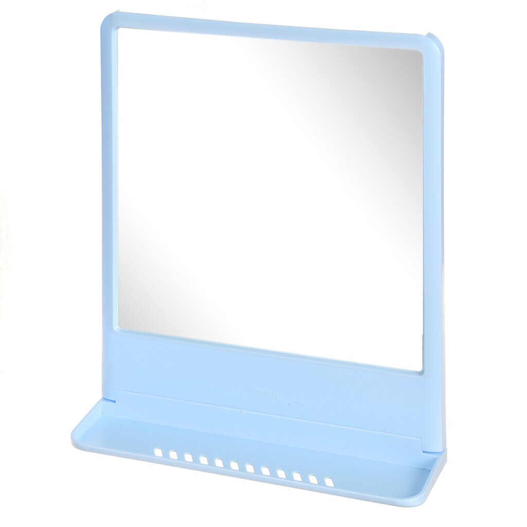 Зеркало 30х40 см, прямоугольное, светло-голубое, с полочкой, Berossi, Tokio, НВ 11508000 зеркало настенное 78х61 см пластик прямоугольное y4 5284