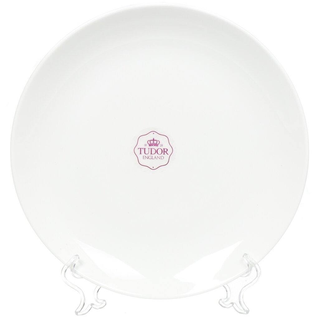 Тарелка обеденная, фарфор, 25.5 см, круглая, Тюдор Royal White, TU2204-4