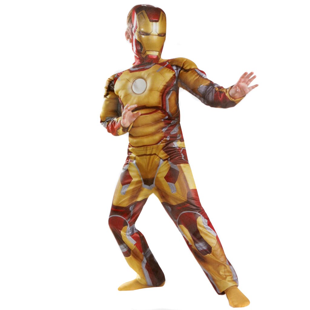 Карнавальный костюм Железный человек, маска, костюм, полиэстер, рост 140, Сноубум, 389090