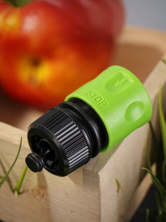 Коннектор для шланга 1/2'', быстросъемный, автостоп, Grandy, JS-325