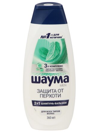 Шампунь-бальзам Шаума, 2в1 Защита от перхоти, для мужчин, 360 мл