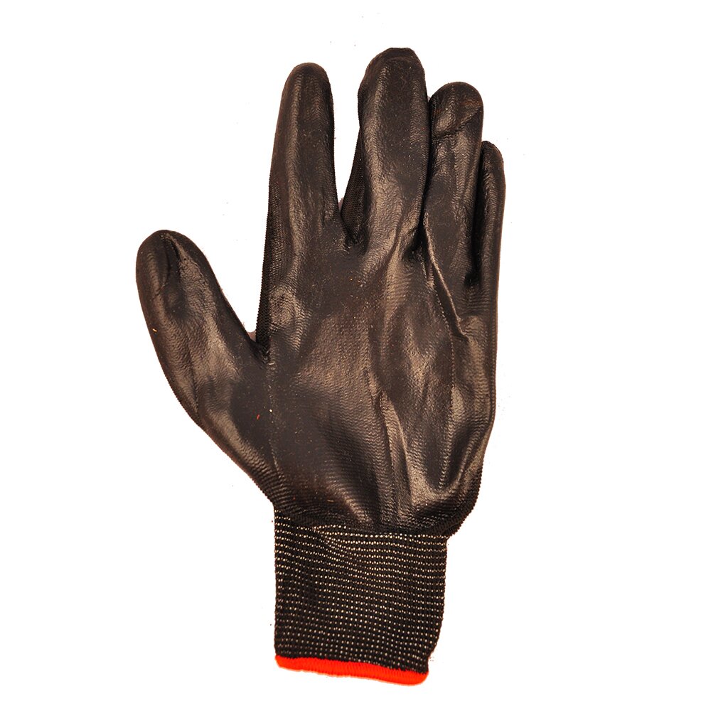 Перчатки нейлон, нитриловый облив, черная основа, Люкс перчатки нейлон нитриловый облив фабрика перчаток