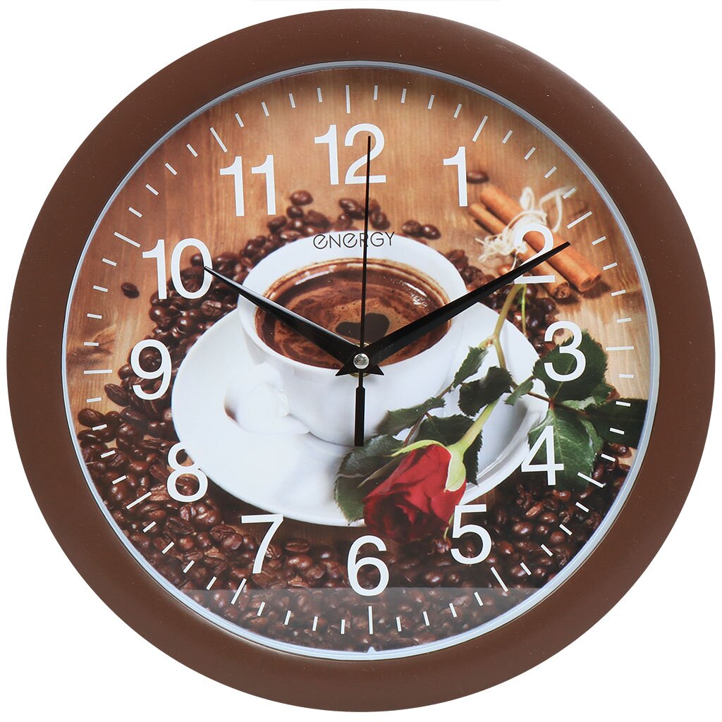 Часы настенные, Energy, ЕС-101 Кофе, 009474
