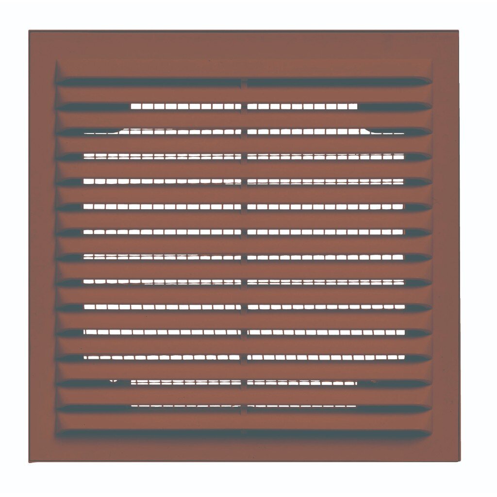 Решетка вентиляционная ABS пластик, вытяжная, 190х190 мм, коричневая, Viento, Серия В, 1919Вкор вытяжная вентиляционная решетка виенто