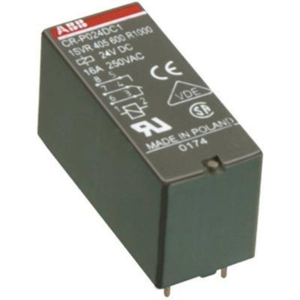 Реле CR-P024DC2 24B DC 2ПК (8A) ABB 1SVR405601R1000