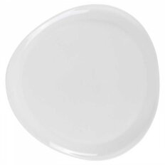Тарелка обеденная, стеклокерамика, 25.5 см, фигурная, Вайт, RLP100X, белая