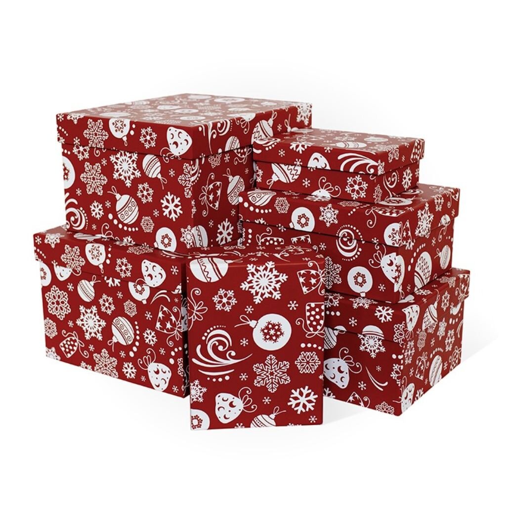 Подарочная коробка 17х13х7 см, Елочные игрушки, Д10103П.002.4 подарочная коробка картон 23х19х13 см прямоугольная магия рождества д10103п 375 1