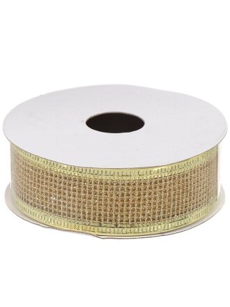 Лента декоративная полиэстер, 270х2.5 см, золото, Y4-4191
