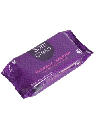 Салфетка влажные Softi Clean, антибактериальная, 60 шт, 38280