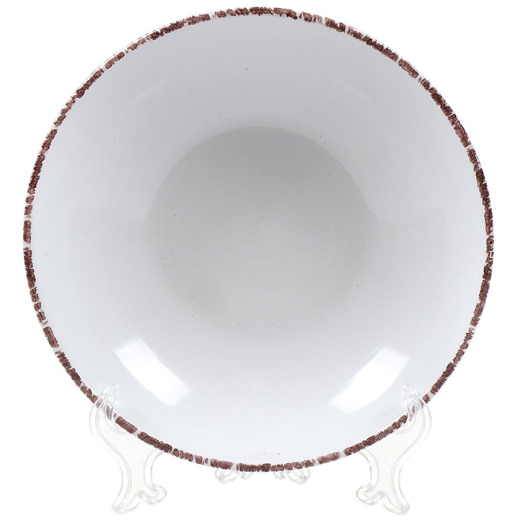 Тарелка суповая, керамика, 19.5 см, круглая, Энже, Daniks тарелка суповая керамика 22 см круглая пати тайм daniks