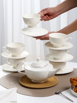 Набор чайный фарфор, 13 предметов, на 6 персон, 230 мл, Balsford, Грация Линар, 101-01079, подарочная упаковка