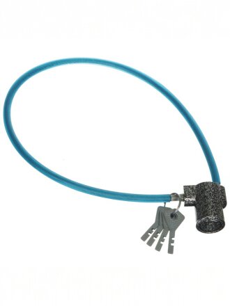 Замок велосипедный тросовый, Зенит, ВЗТ 1.02, 8 мм, 622 мм, синий, 00-00000421