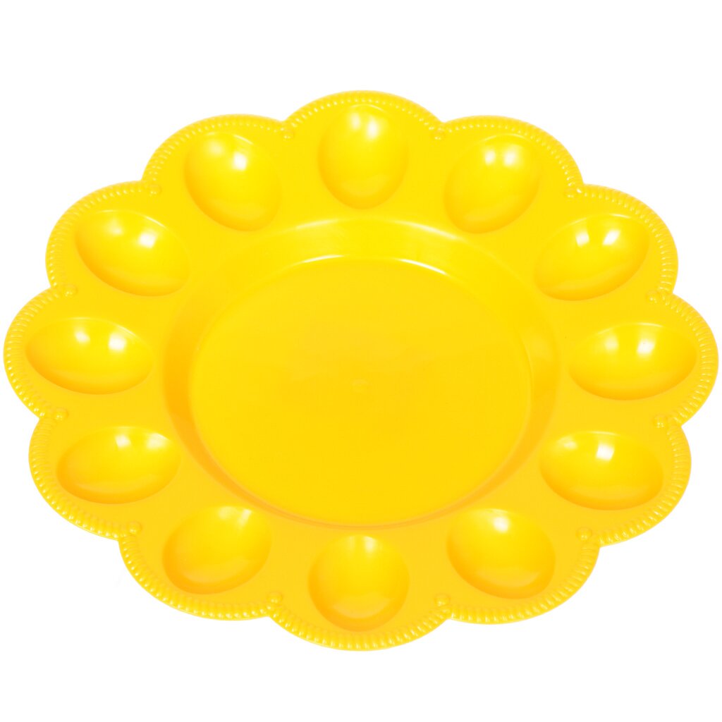Тарелка пластик, для пасхальных яиц, круглая, солнечная, Berossi, ИК 22134000