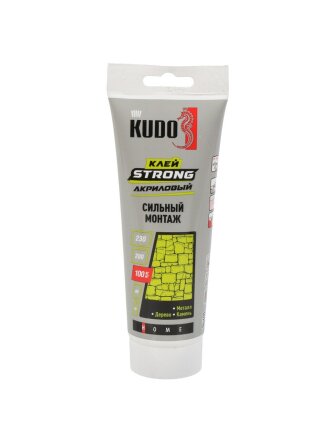 Клей KUDO, акриловый, монтажный, белый, 200 мл, KBT-341, HOME Strong