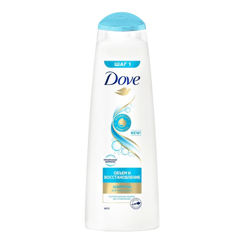 Шампунь Dove, Hair Therapy Интенсивное восстановление и объем, для поврежденных волос, 380 мл