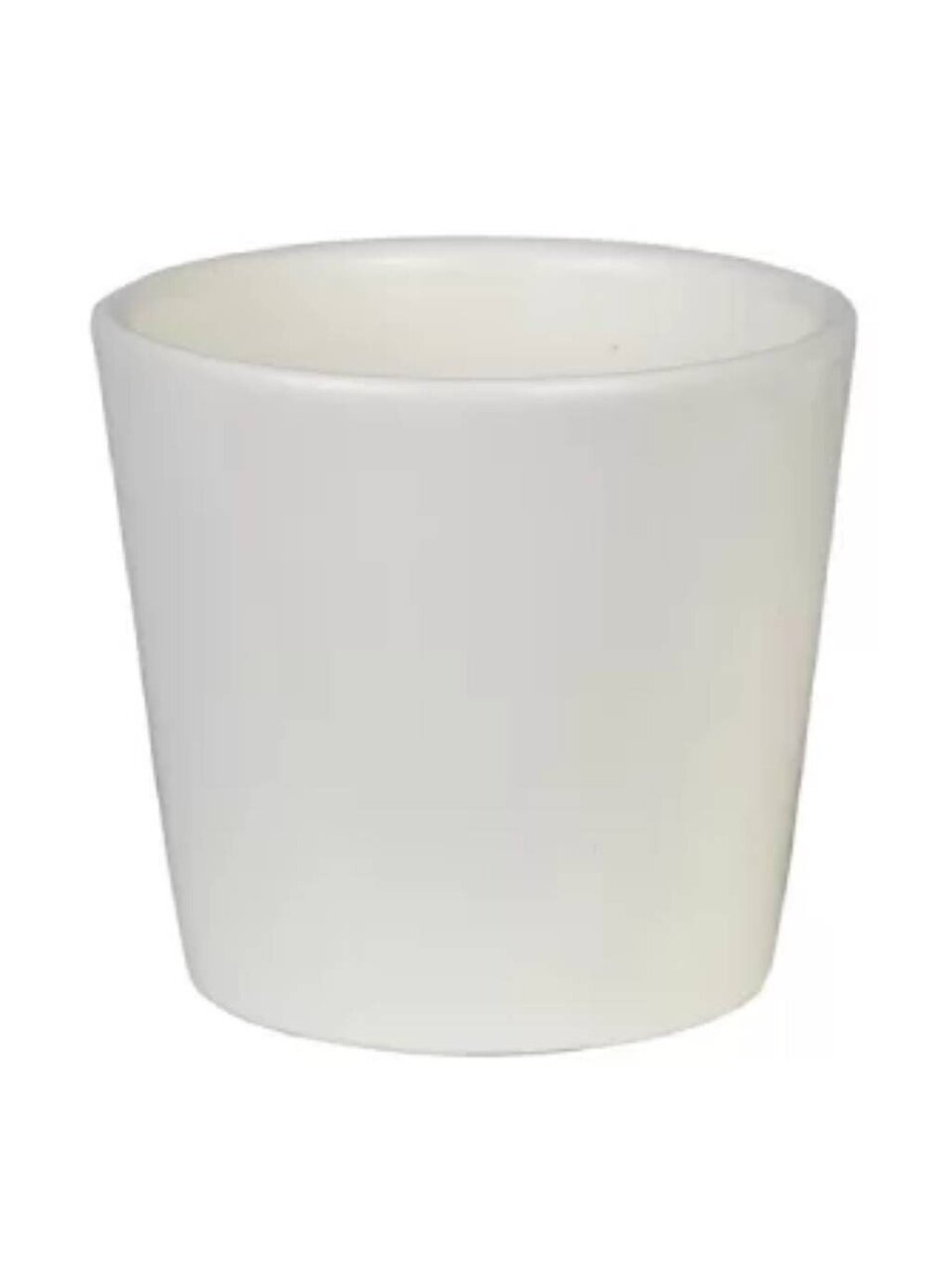 Кашпо керамика, 0.2 л, 8х7 см, конус, Белый, 633604